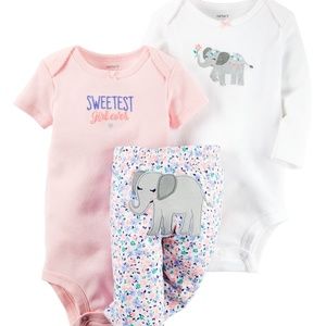 Carter’s Baby Girl’s Bodysuit Pants Set Elephant‎